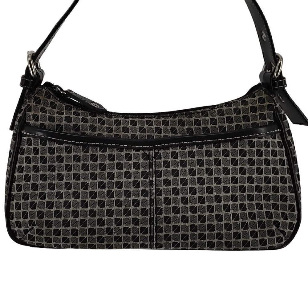 NINE & COMPANY Fabric and Faux Leather Small Shoulder Bag Y2K Retro